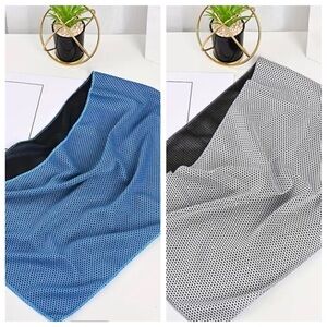 Dani 2 PC Blue & Grey Cooling Towel Set